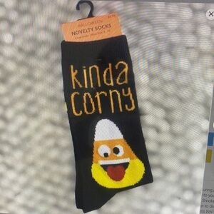 Kinda Corny Novelty Black Socks